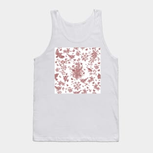 Vintage Red Roses Garden Tank Top